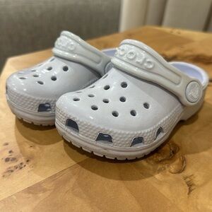 Light blue purple toddler crocs